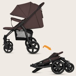 Lionelo Annet Plus Βρεφικό Καρότσι έως 22kg Brown Chocolate