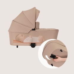 Lionelo Carmine Καρότσι Βρεφικό 3 σε 1 έως 22kg Beige Sand