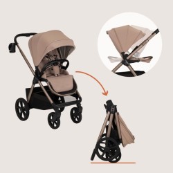 Lionelo Carmine Καρότσι Βρεφικό 3 σε 1 έως 22kg Beige Sand