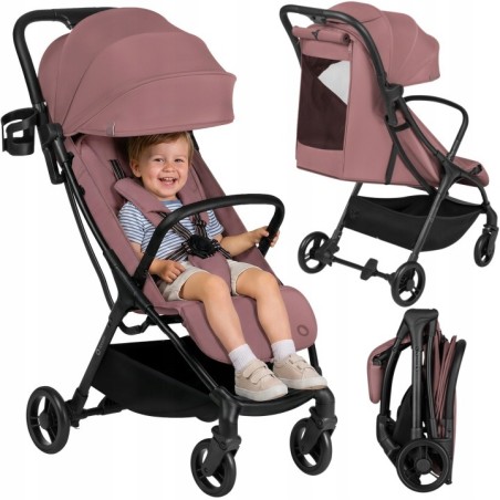 Lionelo Agia Auto Fold Καρότσι Ταξιδίου έως 22kg Pink Mauve