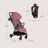 Lionelo Agia Auto Fold Καρότσι Ταξιδίου έως 22kg Pink Mauve