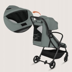 Lionelo Agia Auto Fold Καρότσι Ταξιδίου έως 22kg Green Sage