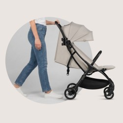Lionelo Agia Auto Fold Καρότσι Ταξιδίου έως 22kg Beige Sand