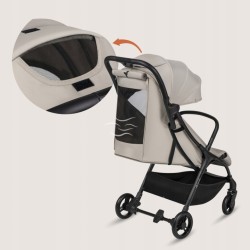 Lionelo Agia Auto Fold Καρότσι Ταξιδίου έως 22kg Beige Sand