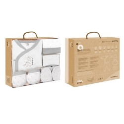 Interbaby Dinosaur Σετ Δώρου 5 τμχ (0-6 μηνών) White-Grey