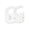 Interbaby Σαλιάρα Velcro Σετ 2 Τεμ Bunny White-Blue