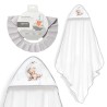 Interbaby Bear Μπουρνούζι Κάπα & Καπέλο Μπάνιου White-Grey