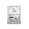 Interbaby Bear Μπουρνούζι Κάπα & Καπέλο Μπάνιου White-Grey