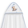 Interbaby Bear Μπουρνούζι Κάπα & Καπέλο Μπάνιου White-Blue