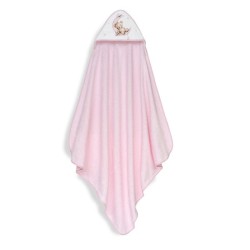 Interbaby Bear Μπουρνούζι Κάπα & Καπέλο Μπάνιου Pink