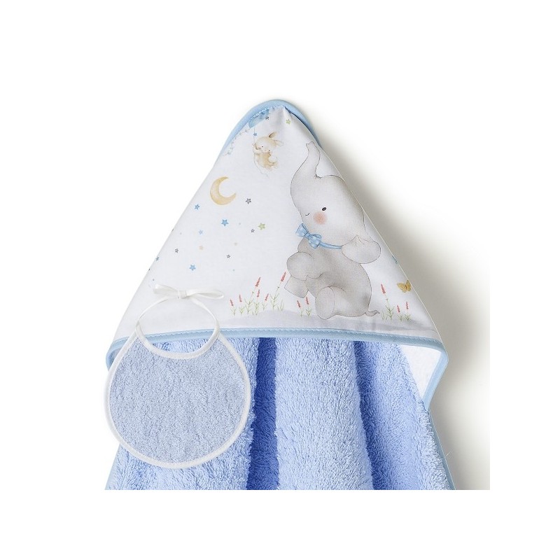 Interbaby Elefante Μπουρνούζι Κάπα Blue