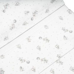 Interbaby Elephant Set Σεντόνια Φανέλα White/Grey