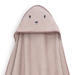 Interbaby Bear Σετ Μπουρνούζι & Πανάκι Παρηγοριάς Μουσελίνας Dark Pink
