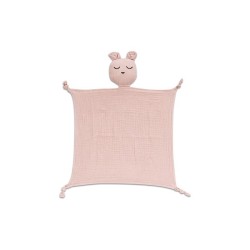 Interbaby Bear Σετ Μπουρνούζι & Πανάκι Παρηγοριάς Μουσελίνας Dark Pink
