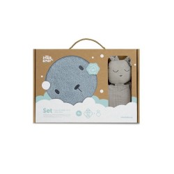 Interbaby Bear Σετ Μπουρνούζι & Πανάκι Παρηγοριάς Μουσελίνας Petrol