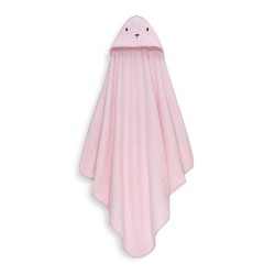 Interbaby Bear Σετ Μπουρνούζι & Πανάκι Παρηγοριάς Μουσελίνας Pink
