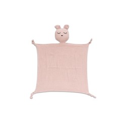 Interbaby Bear Σετ Μπουρνούζι & Πανάκι Παρηγοριάς Μουσελίνας Pink