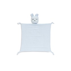 Interbaby Bear Σετ Μπουρνούζι & Πανάκι Παρηγοριάς Μουσελίνας Blue