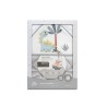 Interbaby Dino Μπουρνούζι Κάπα & Καπέλο Μπάνιου White-Grey