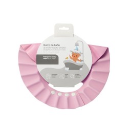 Interbaby Dino Μπουρνούζι Κάπα & Καπέλο Μπάνιου White-Pink