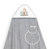 Interbaby Jirafa Elefante Μπουρνούζι Κάπα & Σαλιάρα Grey