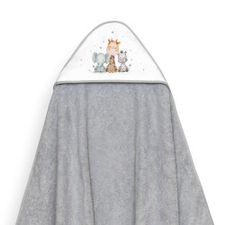 Interbaby Jirafa Elefante Μπουρνούζι Κάπα & Σαλιάρα Grey