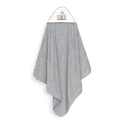 Interbaby Jirafa Elefante Μπουρνούζι Κάπα & Σαλιάρα Grey