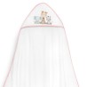 Interbaby Jirafa Elefante Μπουρνούζι Κάπα & Σαλιάρα White-Pink