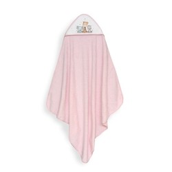 Interbaby Jirafa Elefante Μπουρνούζι Κάπα & Σαλιάρα Pink