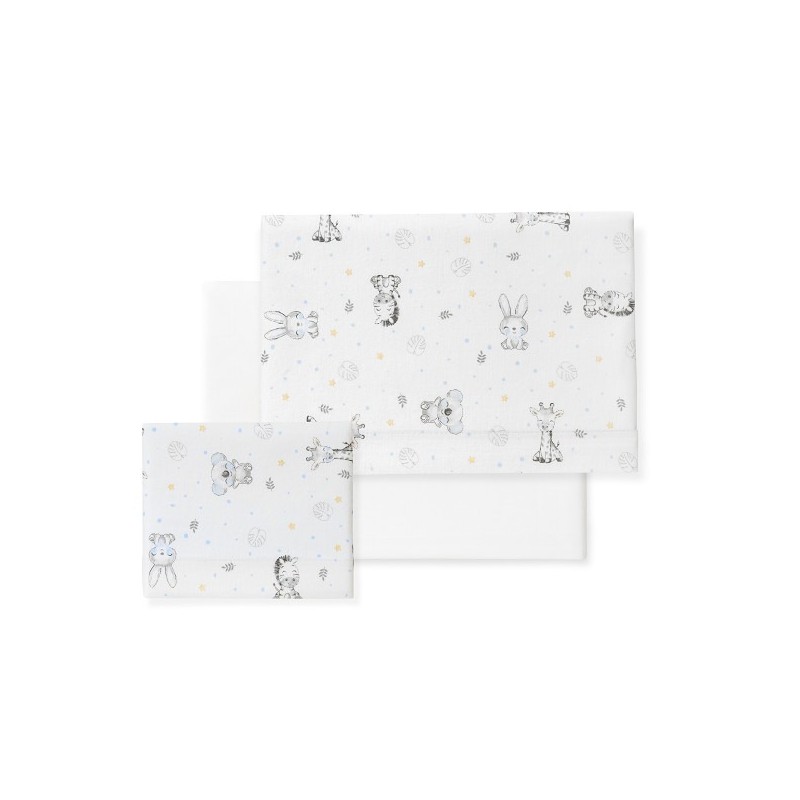 Interbaby Koala Set Σεντόνια Φανέλα White/Blue