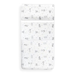 Interbaby Koala Set Σεντόνια Φανέλα White/Blue