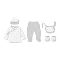 Interbaby Bear Σετ Δώρου 5 τμχ (0-6 μηνών) Grey