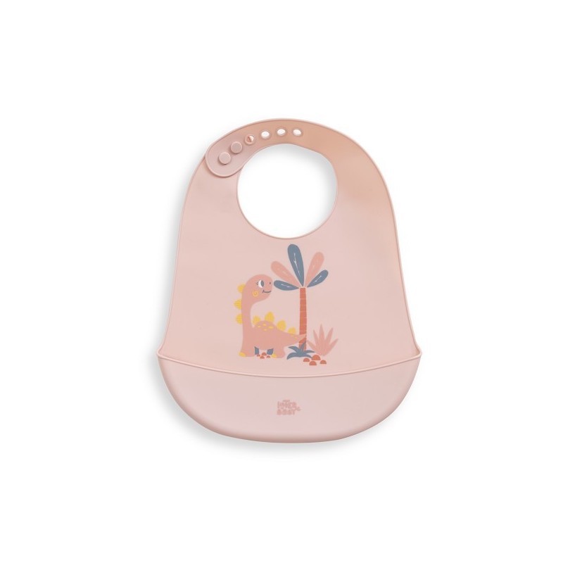 Interbaby Σαλιάρα Σιλικόνης Dino Pink