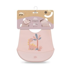Interbaby Σαλιάρα Σιλικόνης Dino Pink