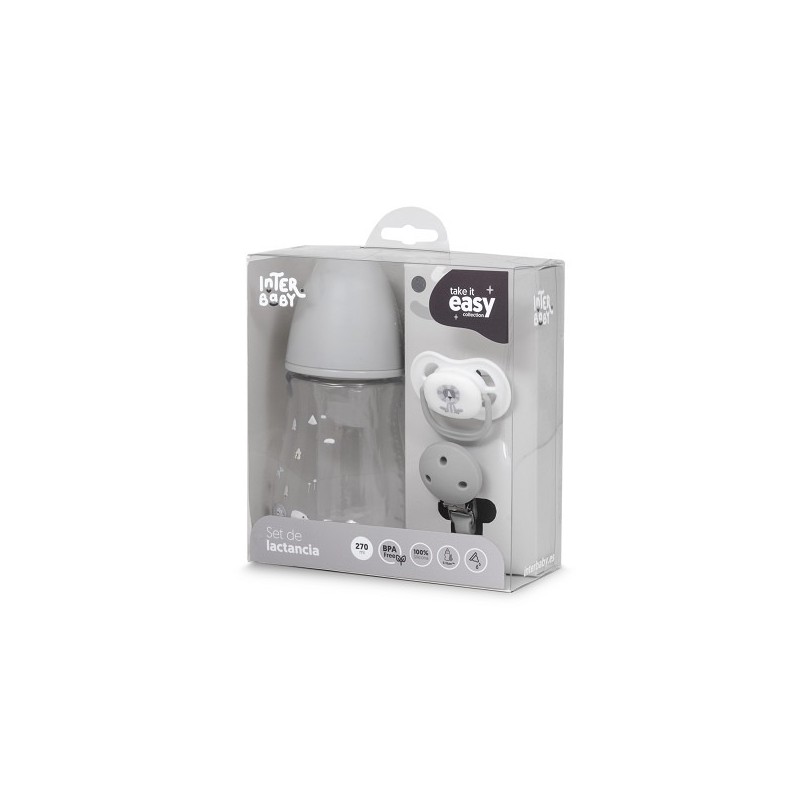 Interbaby Βρεφικό Σετ Δώρου 3 τμχ Grey