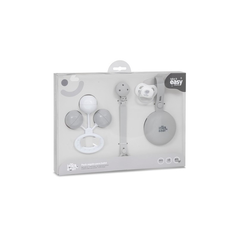 Interbaby Βρεφικό Σετ Δώρου 4τμχ Grey