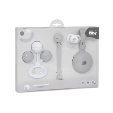 Interbaby Βρεφικό Σετ Δώρου 4τμχ Grey