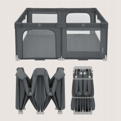 Lionelo Florence Easy Fold Πάρκο 150X180cm Gray Graphite