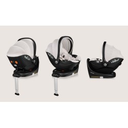 Lionelo Moxie i-Size set κάθισμα αυτοκινήτου 40-87cm & περιστρεφόμενη βάση isofix Black Carbon