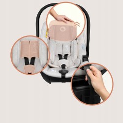 Lionelo Moxie i-Size set κάθισμα αυτοκινήτου 40-87cm & περιστρεφόμενη βάση isofix Black Carbon