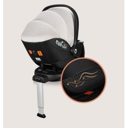 Lionelo Moxie i-Size set κάθισμα αυτοκινήτου 40-87cm & περιστρεφόμενη βάση isofix Black Carbon
