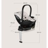 Lionelo Moxie i-Size set κάθισμα αυτοκινήτου 40-87cm & περιστρεφόμενη βάση isofix Black Carbon
