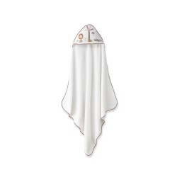 Interbaby Leon Palmera Μπουρνούζι Κάπα & Σαλιάρα White – Dark Pink