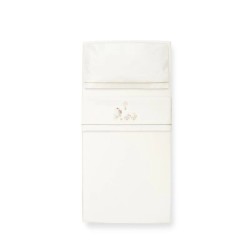 Interbaby Jirafa Bicicleta Σεντόνια Σετ 3 Τεμ Κούνιας 115Χ175εκ. White/Beige