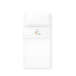 Interbaby Leon Σεντόνια Σετ 3 Τεμ Κούνιας 115Χ175εκ. White/Grey