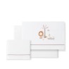Interbaby Leon Σεντόνια Σετ 3 Τεμ Κούνιας 115Χ175εκ. White/Pink