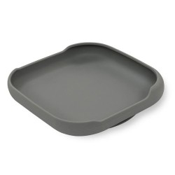 Interbaby Αντιολισθητικό Πιάτο Σιλικόνης Petrol Grey