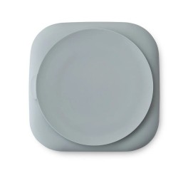 Interbaby Αντιολισθητικό Πιάτο Σιλικόνης Blue Grey