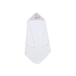Interbaby Tipi Oso Μπουρνούζι Κάπα White/Pink