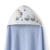 Interbaby Jirafa Bicicleta Μπουρνούζι Κάπα & Σαλιάρα Blue